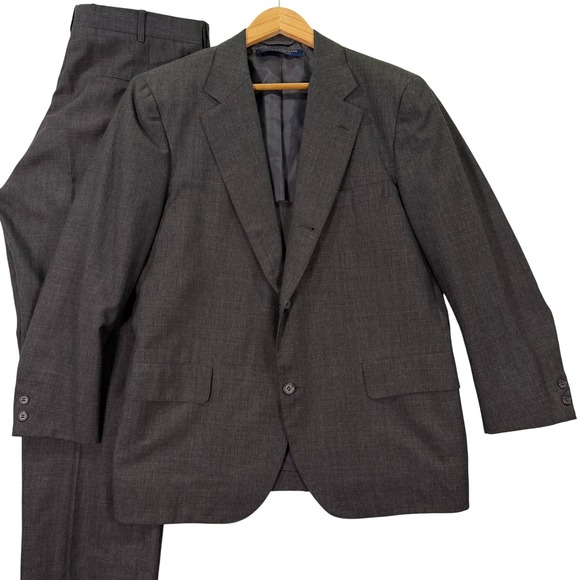 Brooks Brothers Other - Vintage 80s Brooks Brothers Mens 42XS Slim Fit Gray Wool 2-Piece Suit 34x27 EUC